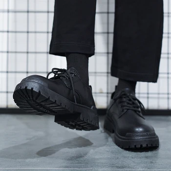Ayak Oxfords Erkek dantel-Up iş ofis Oxford Ayakkabı moda erkek deri elbise Ayakkabı adam rahat sivri