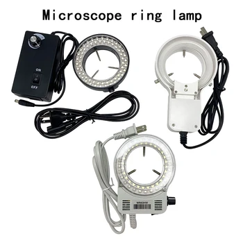 Ayarlanabilir Siyah veya Beyaz LED halka ışık Aydınlatıcı Lamba Sanayi Stereo Video Kamera Trinoküler Mikroskop Lens Büyüteç