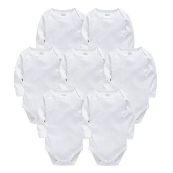 Bebek Bodysuits Pamuk Yenidoğan Boş Uzun Kollu 0-24 Ay Erkek Beyaz Vücut Bebes Blanco Roupa Menina Bebek Kız Giyim