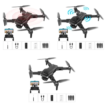 D7WF Fırçasız RC Drone 4-axle Katlanabilir RC dört pervaneli helikopter Optik Akış Çift Kamera uzaktan kumandalı drone 6 - 12Y Çocuklar Yetişkin Favor