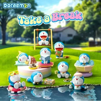Doraemon Kör Kutu Anime Figürü Bir Mola Serisi Model Bebekler Birlikte Oynamak Sevimli Trend Dekor Caja Ciega Gizem Kutusu Oyuncak Hediyeler