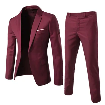 Erkekler Blazers 2 Parça Setleri Iş 2 Takım Elbise Pantolon Mont Düğün Ofis Resmi Zarif Ceketler Kore Lüks Blazer Erkek Ceket