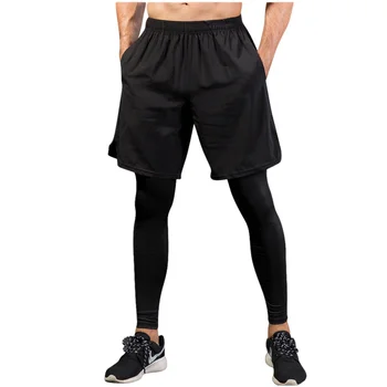 Erkekler Sıkıştırma Pantolon Sıkı Tayt Koşu Spor Erkek Gym Fitness koşu pantolonları Hızlı Kuru Pantolon Egzersiz Eğitimi Dipleri