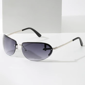 Fashion rimless sunglasses 9316 personality Y2K men's and women's sunglasses versatile sunglasses очки солнцезащитные  UV400