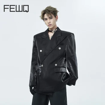 FEWQ Yeni Gelgit Niş Tasarım Stili erkek High-end Günlük Çok Yönlü Rahat Yüksek Sokak Mont Gevşek Kore Versiyonu Takım Elbise Üst 24X1134