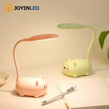 Gece İşığı Lambası Sevimli Hayvan ışık Hediye Odası Dekoratif USB şarj edilebilir pil Led Masa Lambası Göz Koruması çocuk Hediye