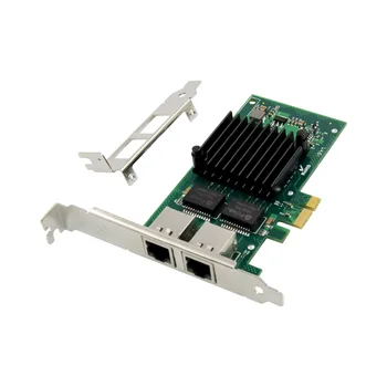 Intel I350AM2 Çip PCI-E X1 x4 RJ45 Masaüstü Çift Bağlantı Noktalı Gigabit Ethernet Lan 10/100 / 1000Mbps Ağ Arabirim Kartı İçin I350-T2
