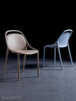 İskandinav Yemek Sandalyesi Ev Modern Minimalist Tabure Arkalığı Plastik Ins Net Kırmızı Sandalye Makyaj Manikür Süt Çay dükkanı sandalyesi