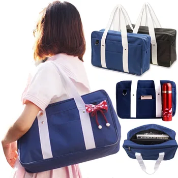 Japon Koleji Öğrenci Çantaları okul çantası JK Banliyö Çantası Evrak Çantası Anime Cosplay Kostüm kol çantası Çanta Messenger Çanta