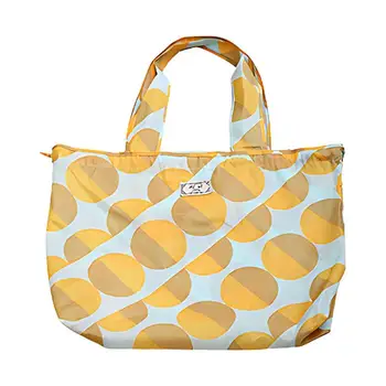 Katlanır alışveriş çantası yeniden kullanılabilir alışveriş çantası Katlanabilir Süpermarket Taşınabilir Çanta Renkli Yıkanabilir şerit çanta kadın Çanta