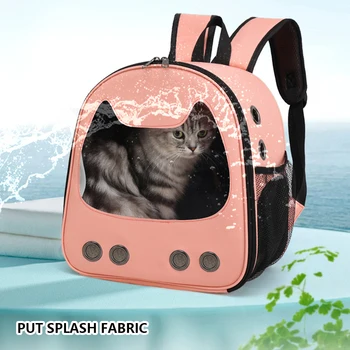 Kedi Taşıma Çantası Nefes Açık Seyahat evcil hayvan sırt çantası Küçük Köpek Kediler için Taşıma Çantaları Taşınabilir Pet Taşıma omuzdan askili çanta