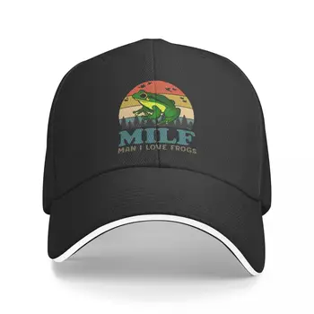 Kurbağa Orman MILF MEME SANAT Yıkanmış erkek beyzbol şapkası Rüzgar Geçirmez Kamyon Şoförü Snapback Kapaklar Baba Şapka Golf Şapkaları