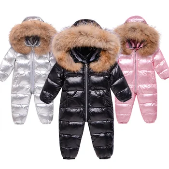 kış tulum tulum bebek giyim giysileri snowsuit ördek kostüm aşağı ceket kız ceket çocuk Parkı bebek erkek kar takım elbise giymek