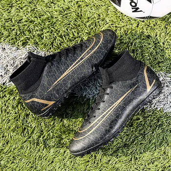Mbappé futbol ayakkabıları Cleats Toptan Chuteira Toplum Dayanıklı Rahat Havalandırmak AG / TF futbol kramponları Unisex Futsal Spor Ayakkabı