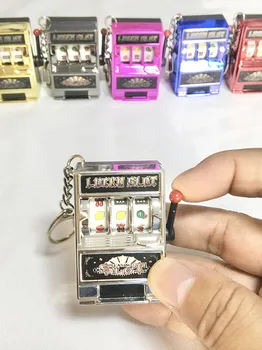 Mini Flip Piyango Anahtarlık Retro Anahtarlık Oyuncak Meyve Makinesi Slot Makinesi Anahtarlık Kolye Kolye