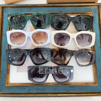 Moda Kare Güneş Gözlüğü Kadın Erkek 2023 Yeni Poligon Kedi Gözü güneş gözlüğü Bayanlar Shades Uv400 Retro Lüks Marka Renkli Gözlük
