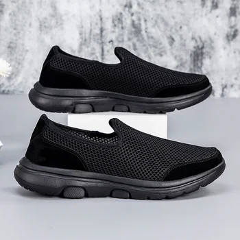 Moda Örgü Slip-on Erkekler rahat ayakkabılar Açık Süper Hafif Çift Yürüyüş Sneakers Kalite Konfor Erkek Ayakkabı Yaz Sıcak Satış