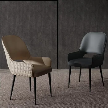 Modern Oturma Odası Koltukları Lüks Deri Tasarım Bireysel Yemek odası sandalyeleri Ergonomik Sedie Cucina mutfak mobilyası MQ50CY