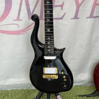 Prens 6-string Elektro Gitar, Siyah Özelleştirilebilir Renkler, Stokta Mevcut