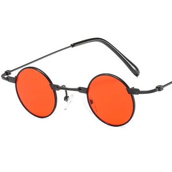 Punk Güneş Gözlüğü Unisex Yuvarlak Çerçeve güneş gözlüğü Anti-Uv Gözlük Retro Gözlük Hip Hop Süs Basitlik Gözlüğü