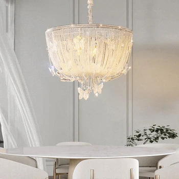 Romantik denizanası kolye ışıkları odası dekor LED asılı ışıklar yemek masası için Modern yaratıcı tasarımcı odası tavan cilalar