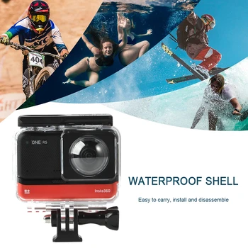 Su geçirmez Kutu Koruyucu Kabuk Kapak Taşınabilir Kamera Su Geçirmez Kılıf Anti-damla Aksesuarları Insta360 BİR RS Panoramik Kamera