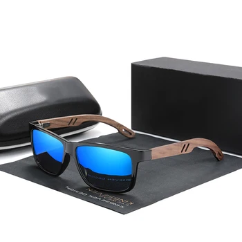 Tasarım TR90+Ceviz Ahşap Güneş Gözlüğü Erkekler Polarize Gözlük Aksesuarları güneş gözlüğü Takviyeli Menteşe