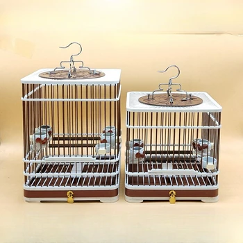 Taşınabilir Muhabbet Kuşu Papağan Kuş Kafesleri Ev Açık Havada Kanarya Taşıyıcı Kuş Kafesleri Besleyici Parkı Nido Para Pajaros Kuşlar Malzemeleri WZ50BC