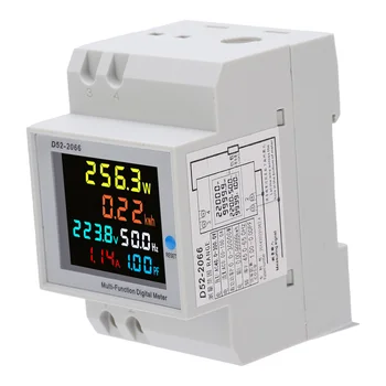 Tek Fazlı Enerji Ölçer Renkli LCD Ekran Hafif Akıllı Watt-Saat Metre Santral için D52-2066 Akıllı Metre AC40-300V
