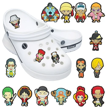 Tek satış Japon Popüler Anime PVC Croc Takılar Aksesuarları Ayakkabı Takılar Tokaları Aksesuarları Fit Bantları Bilezikler Croc JIBZ