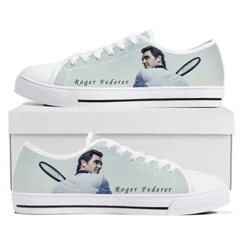 Tenis Kral Federer Düşük Üst Sneakers Mens Womens Genç Tuval Yüksek Kaliteli Sneaker Casual Custom Made Ayakkabı Özelleştirmek Ayakkabı