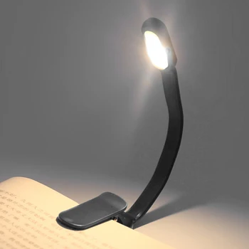 USB şarj edilebilir kitap ışık 3 vitesli ayarlanabilir göz koruması klip ışık Mini taşınabilir LED okuma lambası başucu masa gece lambası