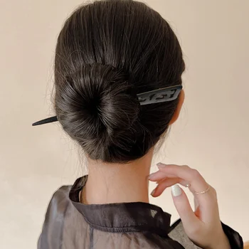 Vintage Siyah Ahşap El oyma Klasik Çin Giyim Firkete Cheongsam Antik Stil Kız Sarmal Saç Dekorasyon