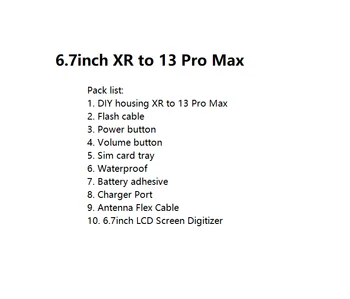 XR ila 13 Pro Max için DIY Gövde, XR, 6,7 inç Ekranlı 13 Pro Max gibi