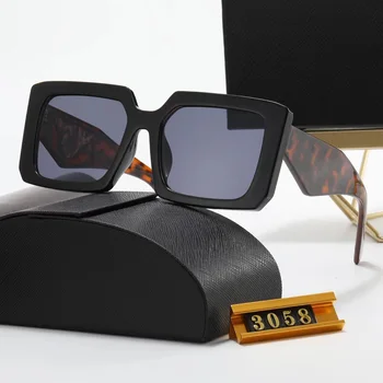 Yeni High-end Leopar Baskı Kare Güneş Gözlüğü Kamp Açık Güneş Koruyucu Erkekler ve Kadınlar için Kıdemli Marka Tasarımcısı Tasarım