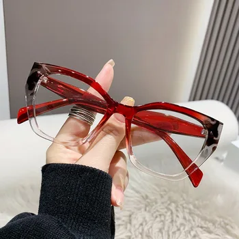 Yeni kedi göz gözlük optik kırmızı çerçeve kadın mavi ışık engelleme gözlük marka gözlük bilgisayar gözlük göz koruması