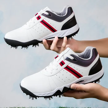 Yeni Varış Golf Eğitim Erkek Anti Kayma spor ayakkabı Bayanlar İçin Deri Sivri golf ayakkabısı Erkekler Lace Up Golf Sneakers Kadınlar