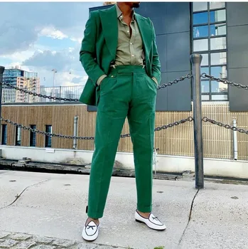 Yeşil Düğün Erkek Takım Elbise 2023 Kruvaze Erkek Blazer Damat Smokin Yenilik Giysi Ve Blazer Resmi Giysi İş Setleri