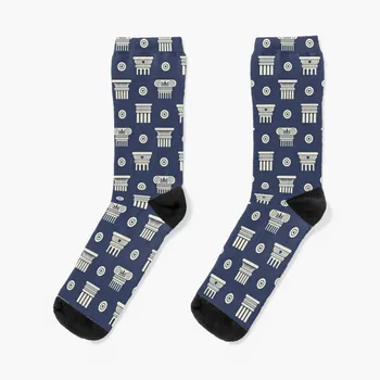 Yunan-Roma Antik Sütunlar Dikişsiz Desen Çorap varis çorabı çocuk çorap Noel erkek tenis