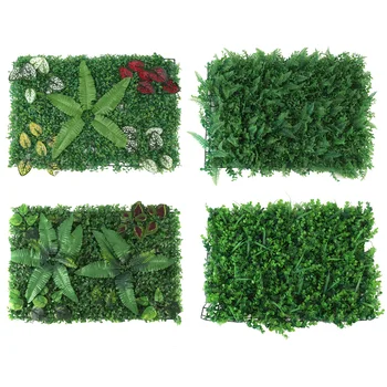 Zemin Yeşillik Duvar PE Alev Geciktirici Yoğun Ultraviyole Dayanıklı Kokusuz Yapay Yeşil Bitki Duvar Paneli Bahçeler için