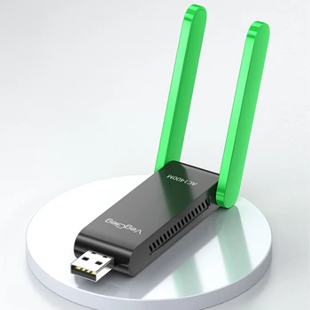 Çift Bantlı Kablosuz USB Adaptörü 802.11 a/b/g/n/ac 1400Mbps Ağ Kartı Alıcısı 6 Gigabit Kablosuz wifi güvenlik cihazı Dizüstü Masaüstü için