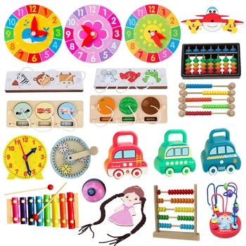 Çocuk Meşgul Kurulu DIY Duyusal Aktivite Kurulu Aksesuarları Çocuklar Erken Eğitim Biliş Oyuncak Oyunları Bebek Montessori Ahşap Oyuncaklar