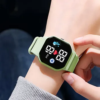 Çocuk Smartwatch 2023 Yeni Çocuklar akıllı saat Spor İzle Kız Erkek Sağlık Spor Dijital LED ekran Çocuk Akıllı İzle