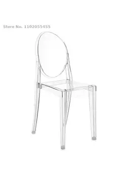 Şeffaf Sandalye İskandinav Akrilik Plastik Kristal Sandalye Otel Net Kırmızı Makyaj Hayalet Sandalye Şeytan Sandalye PC Yemek Sandalyesi